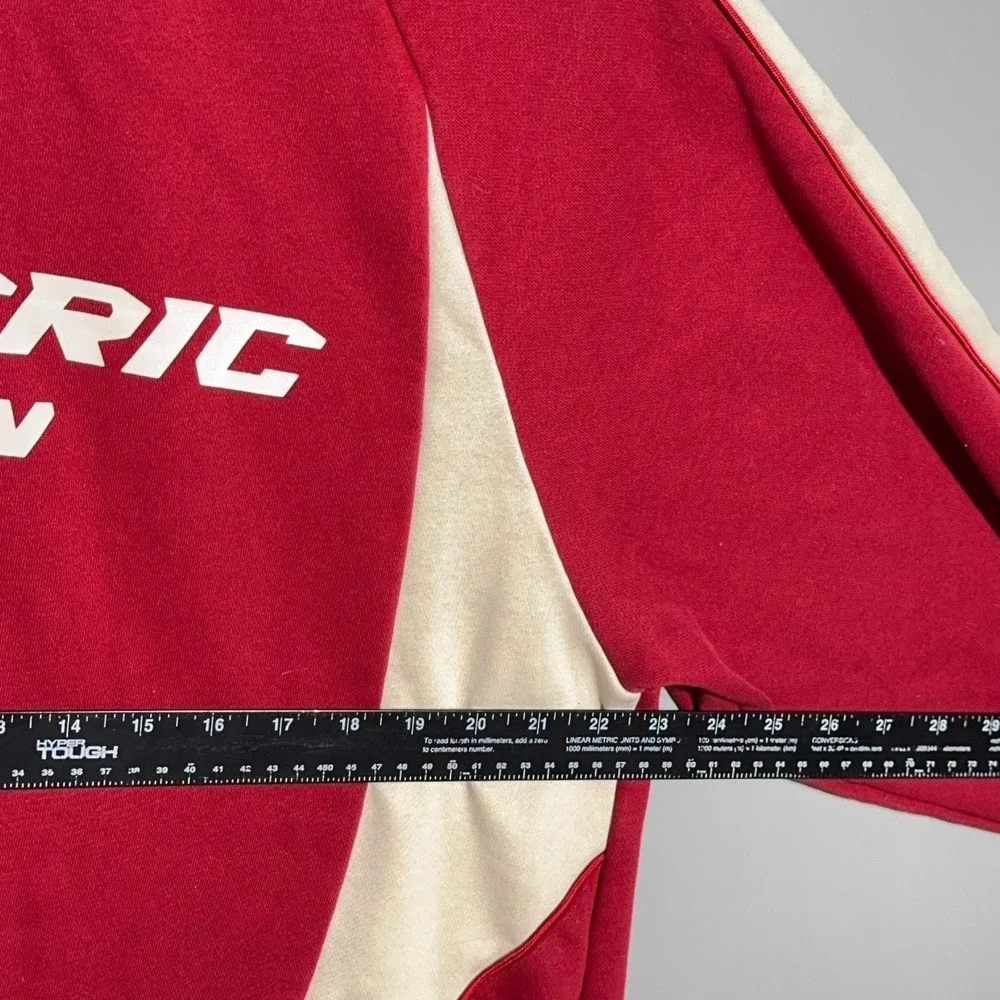 Aelfric Eden Oversized Sweatshirt Mens Size Medium Fleece Red Skate Surf Y2K - Picture 6 of 10
